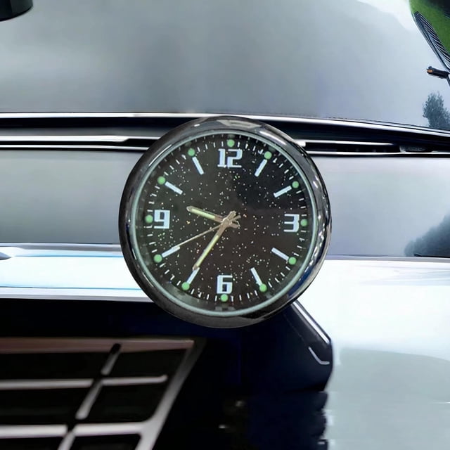 4 Inch Dashboard Fluorescent Clock - Mini Car Clock - Attaches To The Dashboard Of Car Or Truck And Has Mini Car Clock .