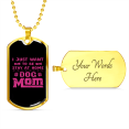 thumbnail image 4 of Chien Maman Rose Collier en Acier Inoxydable Ou 18k or Chien Tag 24" Chaîne, 4 of 8