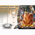 thumbnail image 3 of Youkk Kebab Plate And Skewer BBQ Vertical With 3 Replacement Spikes Chicken Skewers Rack is Resistant and Kitchen Party 9inch, 3 of 6
