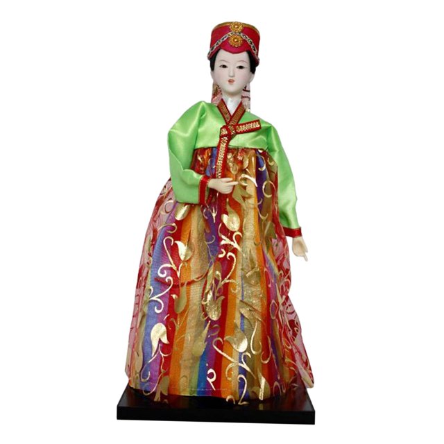 jifeng Poupée Hanbok Mignonne Statue Kabuki Jouet Unique Miniature Déco Korean Geisha Poupée