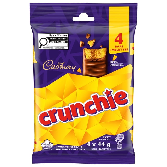 Cadbury Crunchie, Barres Chocolatées, Lot de 4