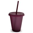 thumbnail image 3 of Mesase Gobelet Réutilisable avec Couvercle et Paille 480 ml Gobelet en Plastique pour Enfants Violet Rouge, 3 of 7