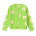 thumbnail image 4 of Pxiakgy Cardigan Décontracté pour Femmes à Manches Longues, Col Rond, à Boutons, Imprimé Petite Marguerite, Chandail Tricoté Cardigan B + TTG, 4 of 4