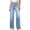 Sky Blue, variant on HUJlwoi Women's Wide Leg Jeans Drawstring High Waisted Loose Stretchy Trousers with Pockets Casual Trendy Denim Pants
