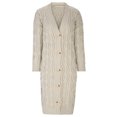 thumbnail image 4 of Pompotops Women Casual Solid Knitting Loose Cardigan Long Sleeve Sweaters Tops Clearance, 4 of 6