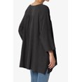 thumbnail image 4 of Tunique Ample à Manches 3/4 en Coton Gaze Froissée pour Femmes Grande Taille, 4 of 7