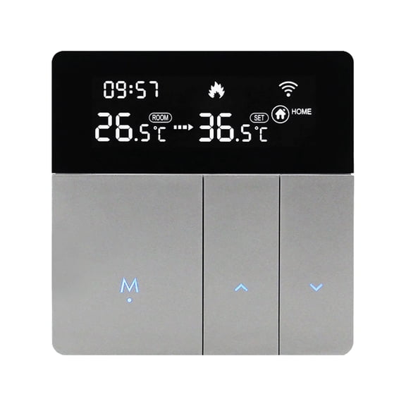 thermostat Intelligent Wi-Fi avec Écran LCD, Radiateur Chauffant Intelligent, Contrôle par Application et Vocal, thermostat Intérieur, thermostat programmable Numérique, Antigel