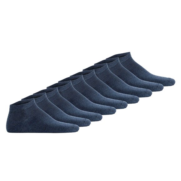 Hudson Unisex Sneaker Socks, 9-Pack - Simply, Short Socks, Solid Color Blue 43-46 (UK 9-11)
