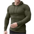 thumbnail image 1 of CEHVOM Chandail à Capuche de Sport Ajusté pour Hommes, Manches Longues, Mode Décontractée, 1 of 8