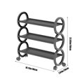 thumbnail image 3 of Matoen Shoe Rack with Wheels Movable Shoe Rack Organizer Three Tier Shoe Storage Cabinet for Everyday Items Suitable for Bedroom Closet Entryway Bedroom Under Table, 3 of 6
