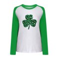 thumbnail image 4 of QIPOPIQ T-Shirts à Manches Longues à Col Rond pour Femmes T-Shirts de la Saint-Patrick Hauts T-Shirt Imprimé Shamrock T-Shirt Vert Chanceux T-Shirts de la Saint-Patrick Chandails pour Dames T-Shirts Imprimés Offres de Chemises des Fêtes, 4 of 6