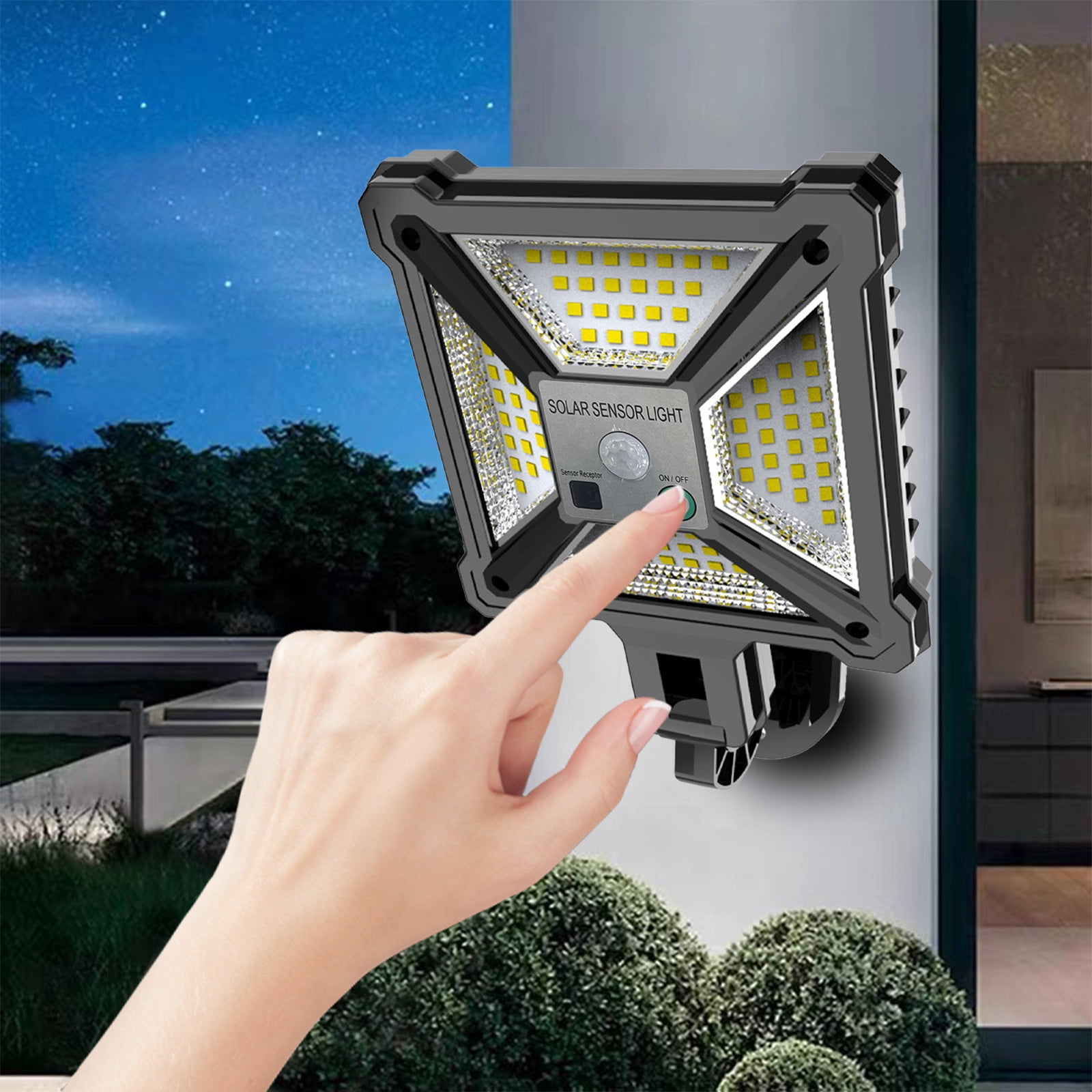 Chmadoxn Solar Lights Outdoor Solar Outdoor Lights, Motion Sensor Solar Powered Lights IP65, 3 Modes, Wall Security Lights For Fence Yard Garden Patio Solar Lights