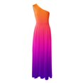 thumbnail image 5 of Lenago Robes Formelles Grande Taille pour Femmes Mode Décontractée Été Sans Manches Imprimé Robe Fendue à une Épaule Robes de Plage Été en Liquidation, 5 of 5