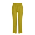 thumbnail image 4 of Timegard Womens Plus Size Pants Elastic Waisted Solid Color Lightweight Pants Lounge Trousers Pockets, 4 of 4