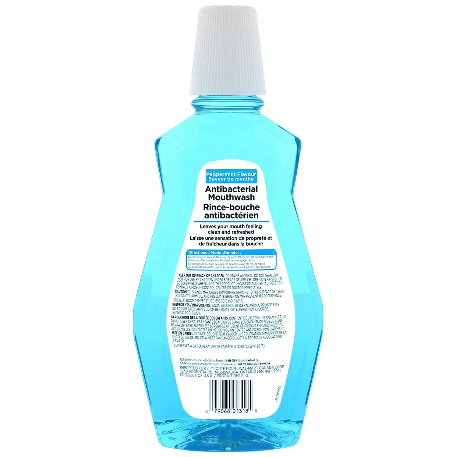 Equate Rince-Bouche Antibactérien à la Menthe 1 Litre