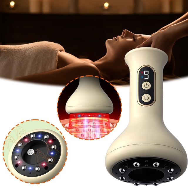 Intelligent Negative Pressure Electric Cupping and Gua Sha Instrument with Vibration,Massage Magnetic Portable,Rechargeable,Multi Function Wellness Device