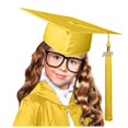 thumbnail image 2 of MIASHUI Kids Kindergarten Graduation Caps with Tassel Preschool Uniform Accessories,Yellow,M, 2 of 4