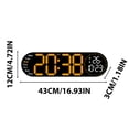 thumbnail image 2 of TACILIP Digital Clock, 17.3-inch Living Room Wall Clock with Multifunctional LED Electronic Clock Large Size Alarm Clock Temperature and Humidity Clock, Gifts for Women, 2 of 5