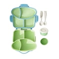 thumbnail image 2 of EGNMCR Organization and Storage, Storage Bins, Storage Containers Outdoor School Lunchbox Microwave Safe Includes Fork Spoon And Sauces Compartment Compartmentalised Plastics lunchbox, 2 of 7