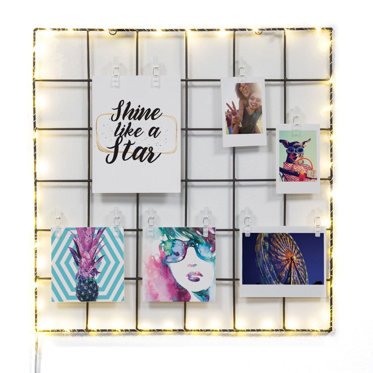 Mercury Merkury Light Up LED Photo Clip Grid