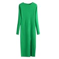 thumbnail image 2 of Dvkptbk Chandails pour Femmes Chandail pour Femmes Robe Tricotée Tricotée Robe Moulante à Manches Longues pour Femmes Jupe Portefeuille Moulante Vêtements en Liquidation, 2 of 7