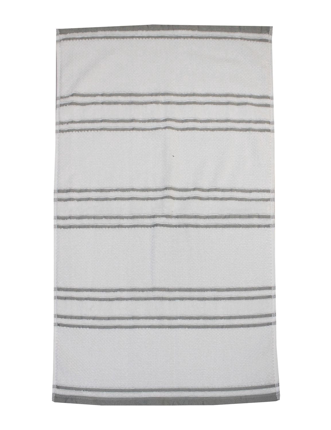 Hometrends Fashion Bath Towel, 30" x 54", Yarn Dyed, 350 GSM, White, 1 Piece