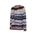 thumbnail image 2 of Fortune Women Rainbow Striped Knit Cardigan Long Sleeve Open Front Sweater S-3XL, 2 of 5