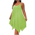 thumbnail image 2 of Ounisa Robe Camisole Midi Fluide Sans Manches à Encolure Dégagée et Ourlet Asymétrique pour Femme Grande Taille, 2 of 8