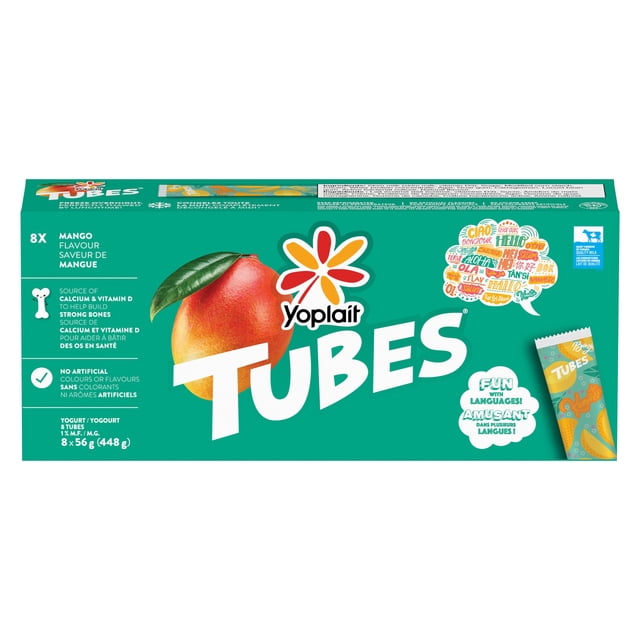 Yoplait Tubes Yogourt Mangue, Collations pour enfants, 8x56g