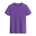 thumbnail image 4 of Styesk T Shirts for Man Solid-Color Casual Elastic Sports Short Sleeved Round-Neck Blouses, 4 of 5