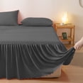 thumbnail image 4 of HHBEAUTY Solid Color Bed Skirt, Wrap-Around Elastic Ruffled Eyelet Bed Skirt Full Size Dust Ruffle, Bed Sheet Dirtproof Non-slip Protective Cover Cover, 59.1x78.7", 4 of 6