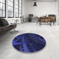 thumbnail image 4 of Ahgly Company Tapis d'Intérieur Lavables en Machine, Ronds, Bleu Nuit Transitionnel, Ronds de 3', 4 of 7