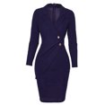 thumbnail image 4 of TIMIFIS Mode Automnale pour Femmes Blazer à Revers à Double Boutonnage pour Femmes et Ensemble Jupe Mini Taille Haute Fendue Tenues d'Automne pour Femmes, 4 of 6