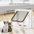 thumbnail image 1 of Lockable Dog Cat Kitten Door 4 Way Lockable Pet Door Pet Security Flap Door Pet Cat Dog Gate Door L 4 Way Lockable Pet Cat Small Dog Flap Door For Pet Care, 1 of 8