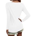 thumbnail image 3 of Bellella Women Basic Tops Baggy Solid Color Tee Sport Pullover White M, 3 of 3