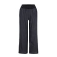 thumbnail image 2 of yievot Femmes Décontracté Taille Haute Élasticité Jambe Grand Palazzo Pantalons Jeans Pantalons, 2 of 6