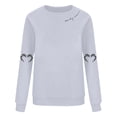 thumbnail image 4 of LMKIHUSA Chandail Graphique d'Halloween pour Femmes Saison Effrayante Squelette Cœur Chandail à Enfiler Hauts Manches Longues Col Rond Blouses Douces Décontracté Tendance 2025 Chandail Gris,TTG, 4 of 4