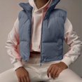 thumbnail image 3 of ORUYROP Veste Courte à Col Montant avec Fermeture Éclair pour Femmes, 3 of 7