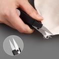 thumbnail image 3 of 4-Pack Multi-Purpose Small Scissors with Safety Cover – Ideal for Yarn, Fishing Thread, Cross-Stitch, and Sewing Projects Rebound U-Shaped Plastic Handle Scissors, Cross Stitch Colored Yarn Cutting, 3 of 5