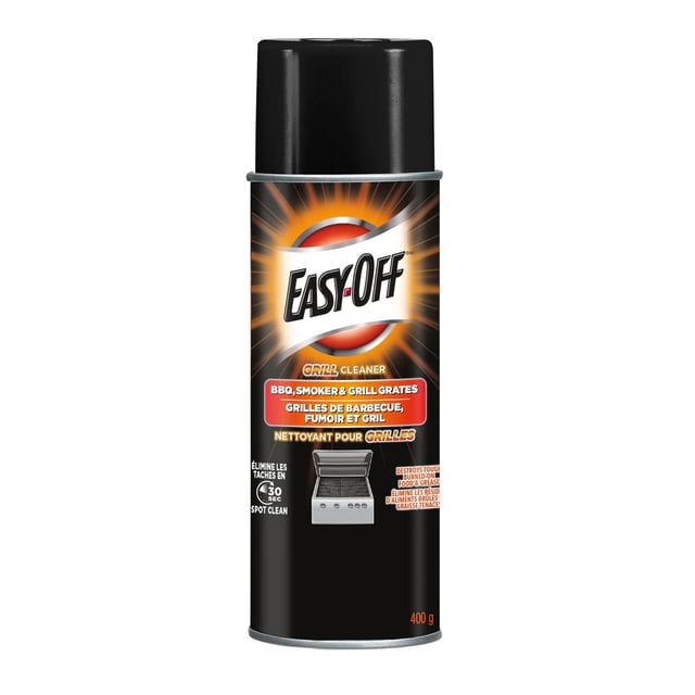 EASY-OFF® Nettoyant pour Gril 400 g en Vaporisateur avec Capuchon Noir et Étiquette Orange-Blanc, Conçu pour les Grilles de BBQ, Fumoir et Gril, Nettoie les Taches en 30 Secondes et Élimine les Aliments et la Graisse Incrustés Tenaces, Idéal pour le Nettoyage de la Cuisine et du Four.