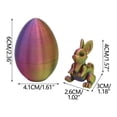thumbnail image 3 of Luiuiu Easter 3D Printing Mystery Rabbit Egg Toy, Rabbit Eggs with Rabbit Inside, Rabbit Egg Fidget Toy, Mystery Rabbit Egg, 3D Printed Rabbit Egg, Stocking Easter Basket Stuffers (C), 3 of 9