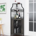 thumbnail image 1 of EDTara Corner Wine Cabinet with Removable Wine Rack, Wine Bar Cabinet with Barn Door and Adjustable Shelves, Industrial Wine Cabinet for Dining Room, Living Room,Kitchen, 1 of 8