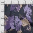 thumbnail image 2 of oneOone Velvet Denim Blue Fabric Leaves Sewing Craft Projects Fabric Prints By Yard 58 Inch Wide, 2 of 5