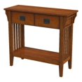 thumbnail image 1 of Larina Table Console à 2 Tiroirs en Liseré de Frêne Olive, 1 of 3