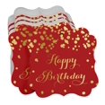 thumbnail image 3 of Inkdotpot Real Gold Foil Bracket Shape Paper Hang Tags Happy Birthday Favor Tags Pack Of 100, 3 of 6
