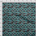 thumbnail image 4 of oneOone Silk Tabby Turquoise Blue Fabric Geometric Fabric For Sewing Printed Craft Fabric By The Yard 42 Inch Wide, 4 of 5