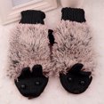 thumbnail image 4 of XZNGL Cartoon Hedgehog Wool Double Layer Thermal Insulation with Finger Weave Gloves, 4 of 7