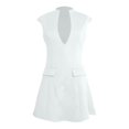 thumbnail image 5 of Women's Sexy Deep V Neck Cap Sleeve A Line Mini Club Party Dress, 5 of 5