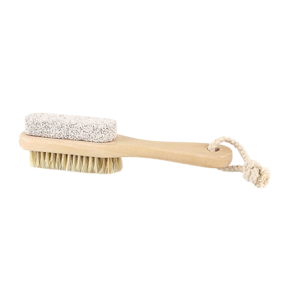 Jierger Scrub Tool Pedicure Tools for Feet Body Brush Foot Scraper Exfoliating Wooden Pumice Stone Brush Rubbing Foot Board with Wood Grinding Foot Stone Small Brush Rubbing