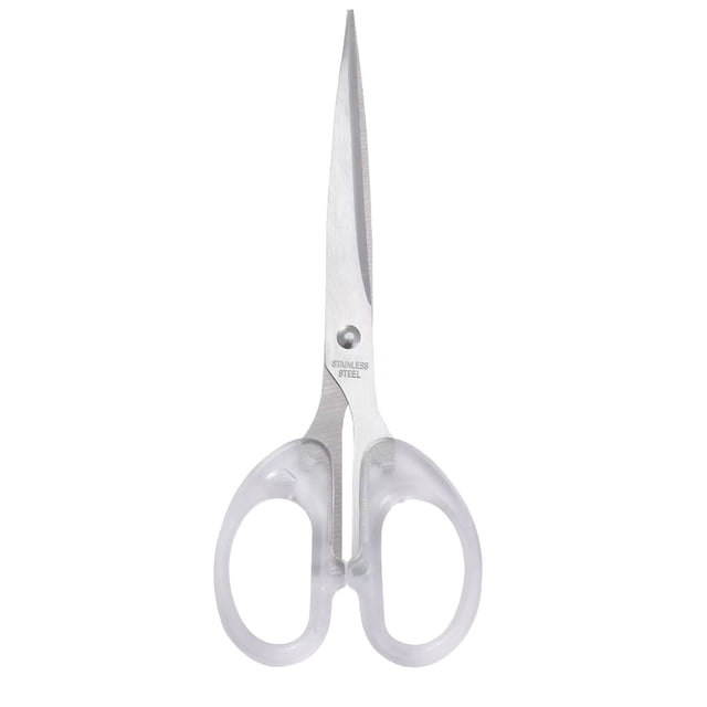 Plastic Brief Transparent Small Scissors Students Handmade Scissors Artwork Stainless Steel Stationery Scissors Office Clippers